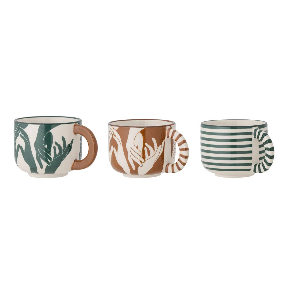 Bloomingville Carim Cup, Verde, Gres para Uso Exterior