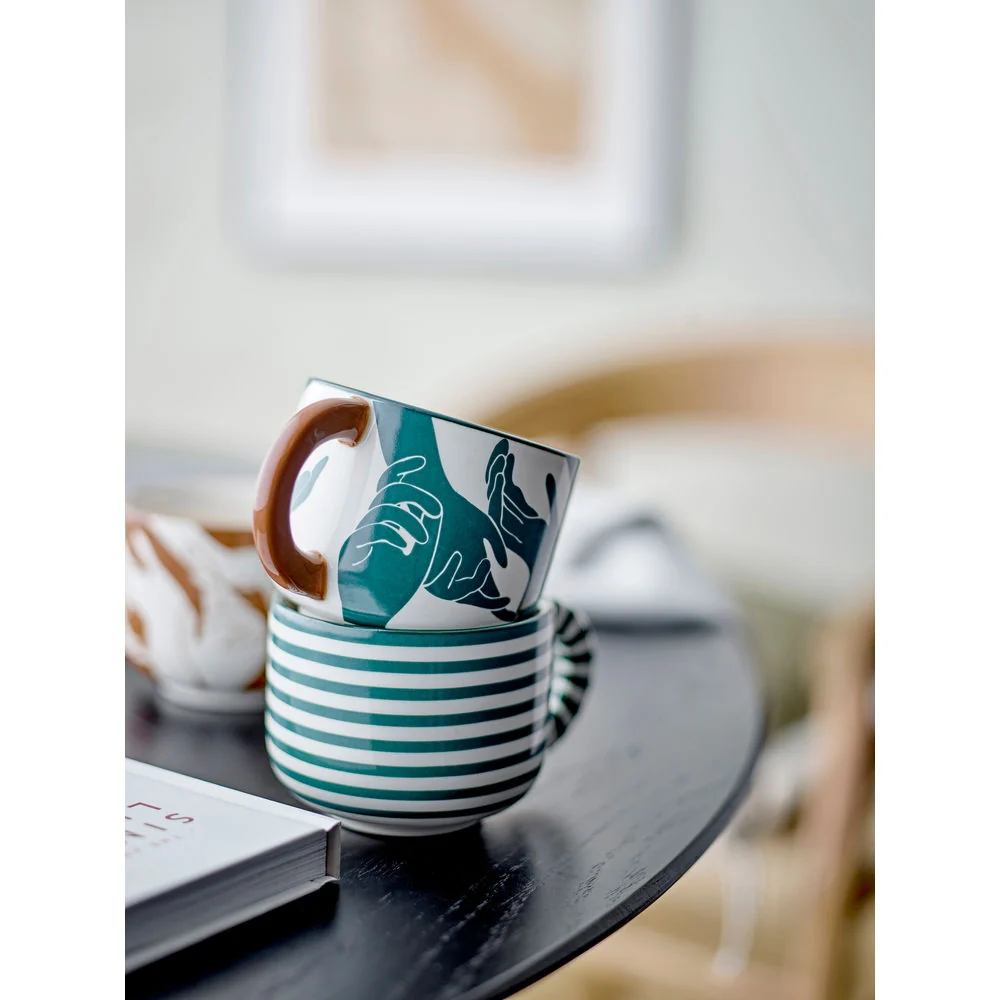 Bloomingville Carim Cup, Verde, Gres para Uso Exterior