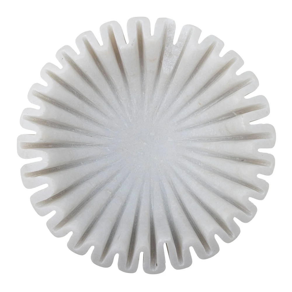 Bloomingville Harmonia Scale, Blanco, Mármol Resistente la Intemperie