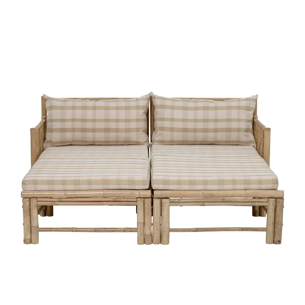 Bloomingville Korfu Módulo Puf, Naturaleza, Bambú Set de 4 Piezas
