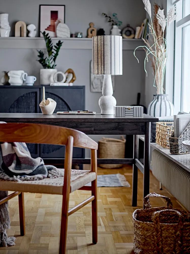 Bloomingville Lámpara de Mesa Emilia, Naturaleza, Gres de Polipropileno