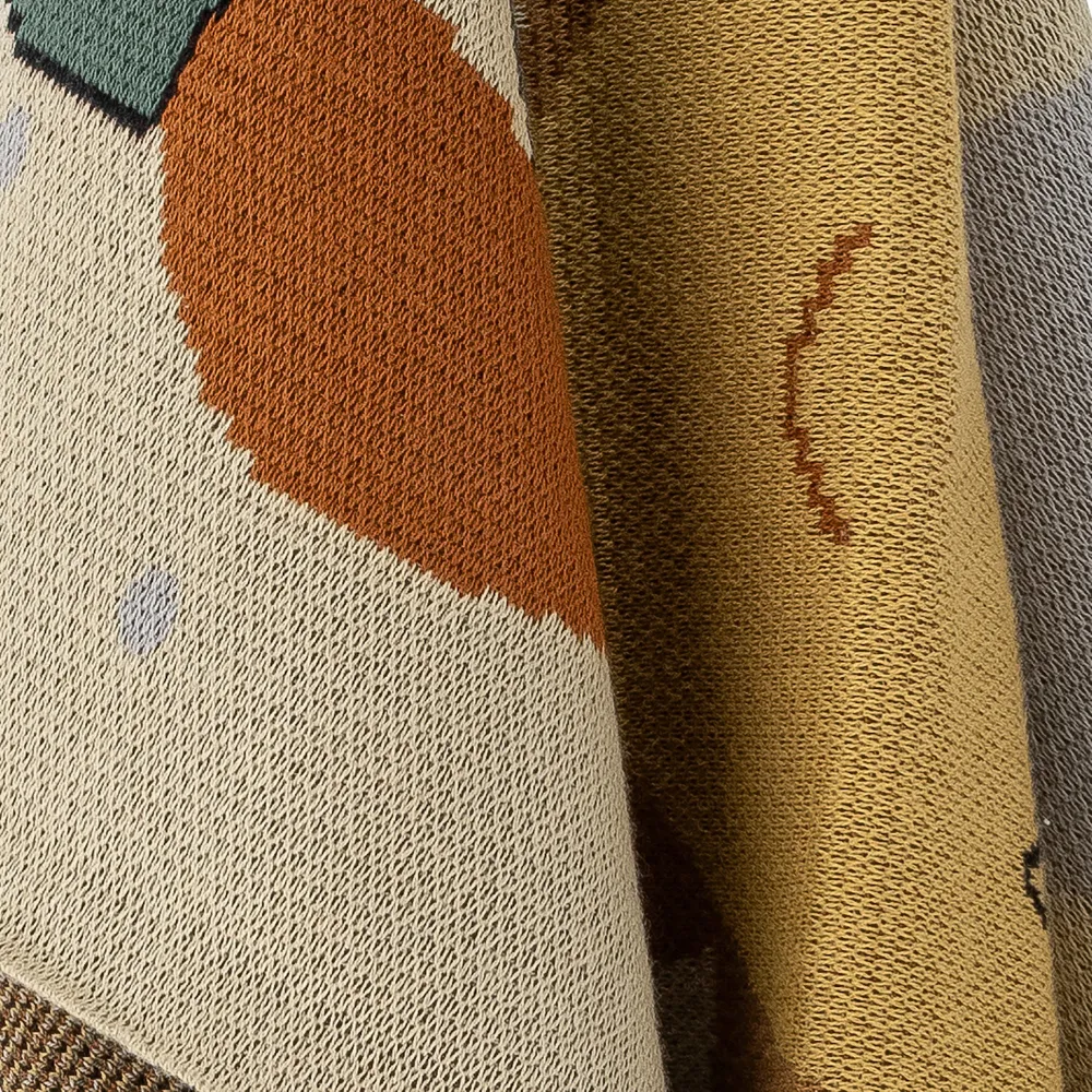 Bloomingville PORTÁTIL Vigge Plaid, amarillo, OEKO-TEX®Katoe