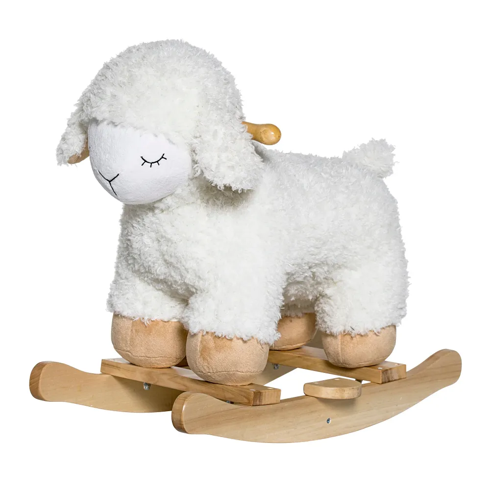 Bloomingville REDUCIDO Laasgith Swing Toys, Oveja, Blanco, Poliéster
