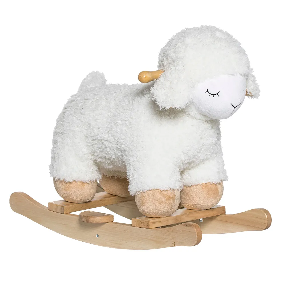Bloomingville REDUCIDO Laasgith Swing Toys, Oveja, Blanco, Poliéster