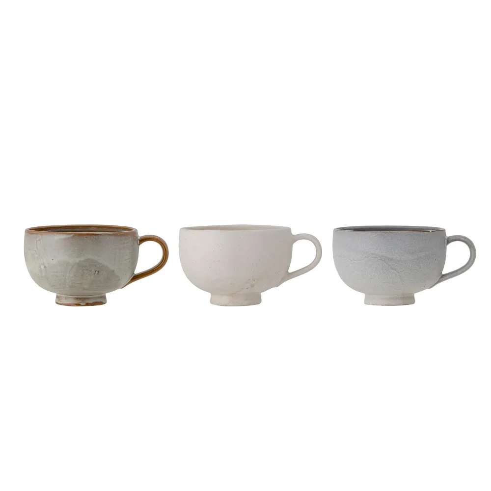 Bloomingville Taza Lila, Gris, Gres Incluye Kit de Montaje