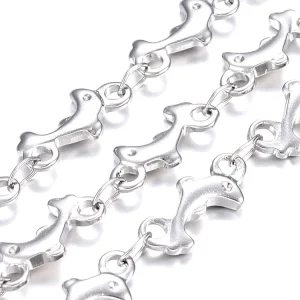 Cadena, Delfín, Acero inox Steel