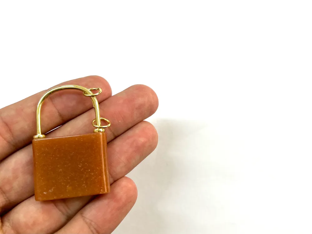 Candado, Piedra, Enchapado, Charm para Patio Trasero