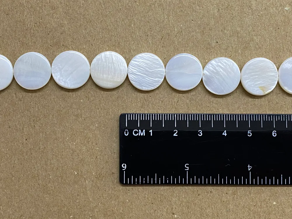 Circulo de Caracol Nacarado de Madre Perla, Flat, Beads Baterí Recargable