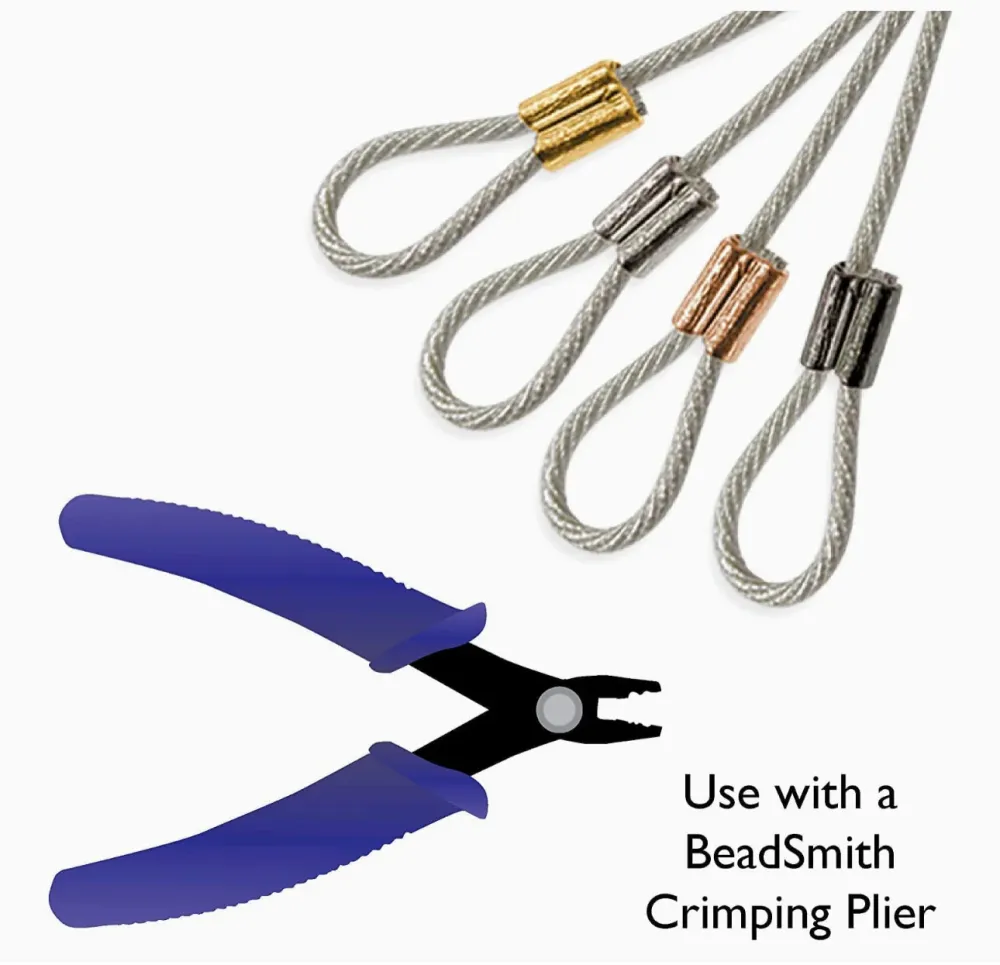 Crimp Tube, BeadSmith, Enchapado con Panel Solar Oro
