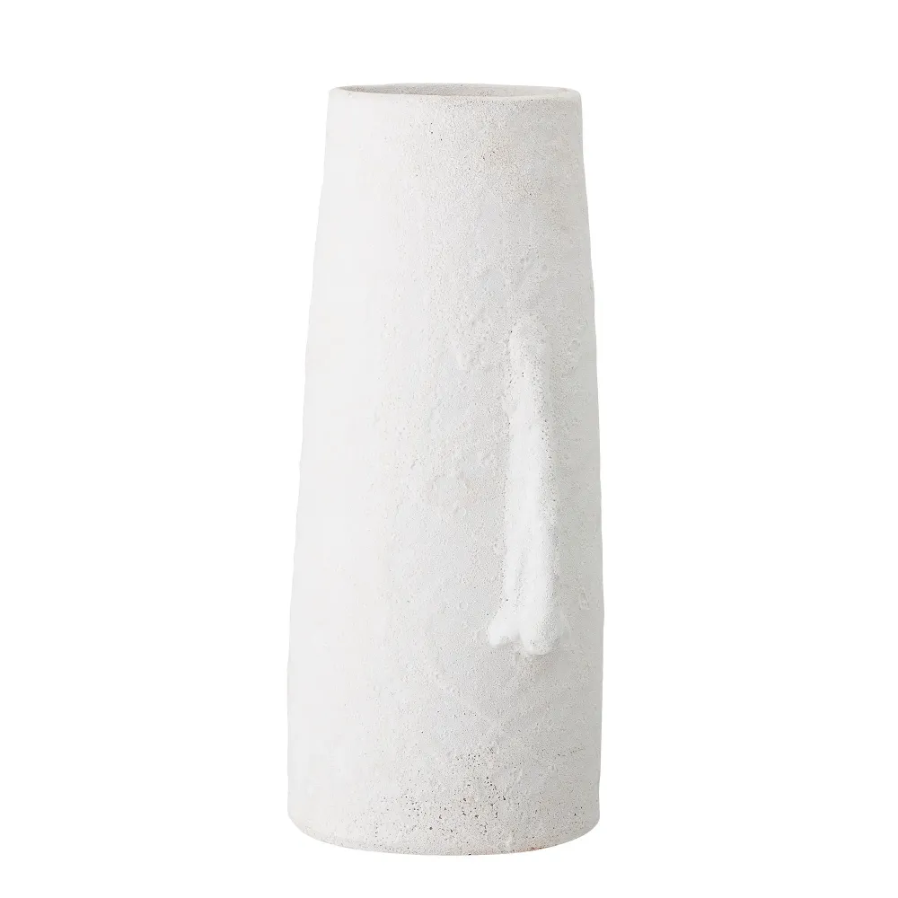 Césped Artificial Bloomingville Berican Deco Vaas, Blanco, Terracota