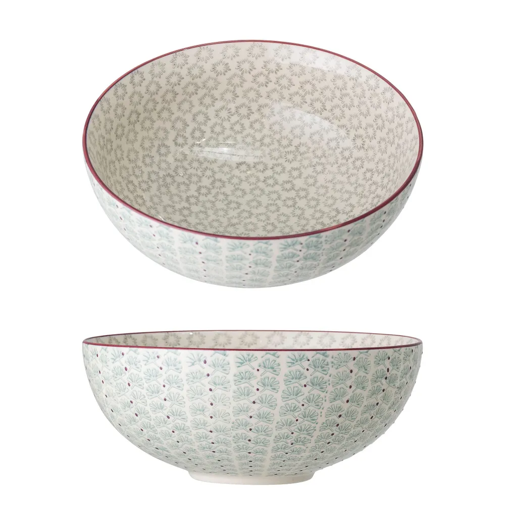 Césped Artificial Plato para servir Bloomingville Mayan, Verde, Gres