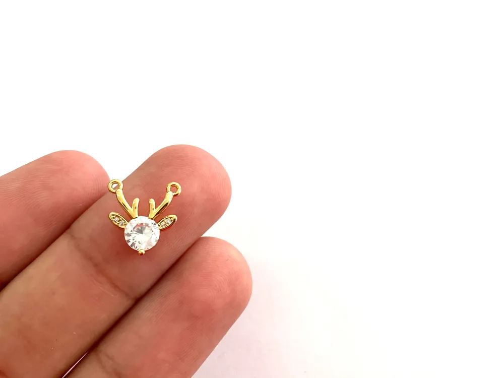 Deer, Ciervo, Enchapado, Colgante Baterí Recargable Negro