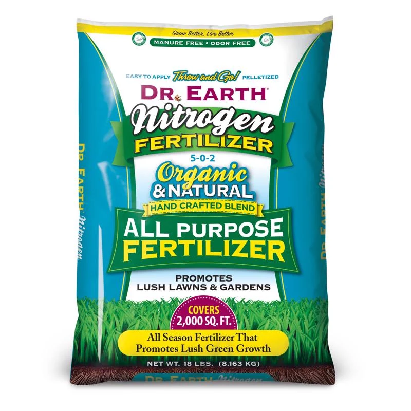 Fertilizante multiusos con nitrógeno Dr. Earth para césped de 183 m² (2000 pies cuadrados) - Oferta de la semana