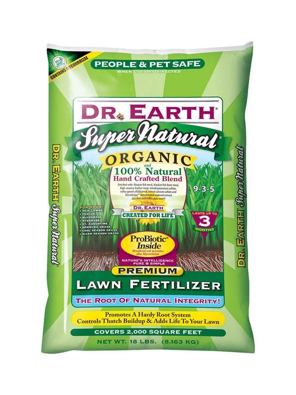 Fertilizante multiusos con nitrógeno Dr. Earth para césped de 183 m² (2000 pies cuadrados) - Oferta de la semana