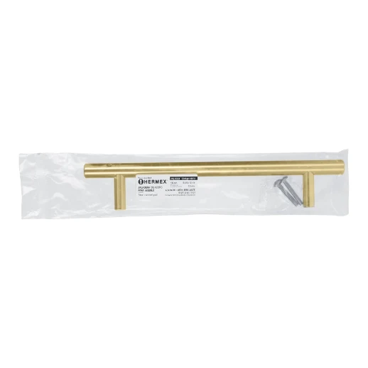Ecológico y Sostenible Jaladera, latón luminoso, estilo Cilindro, 160 mm