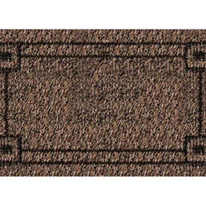 Alfombrilla para puerta de césped artificial marrón GrassWorx Clean Machine de 18 de ancho y 30 de largo