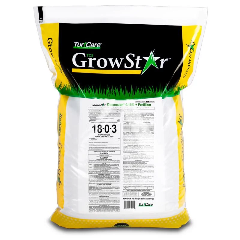 Fertilizante preventivo para césped GrowStar Dimension Crabgrass para todo tipo de césped, 17240 pies cuadrados