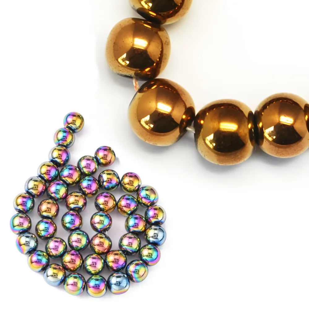 Hematite, 10mm, Beads Baterí Recargable Cobre