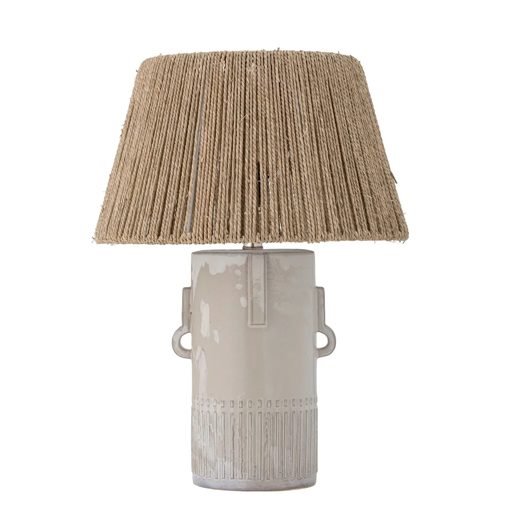 Iluminación Solar Bloomingville Lámpara de Mesa Rama, Blanco, Gres