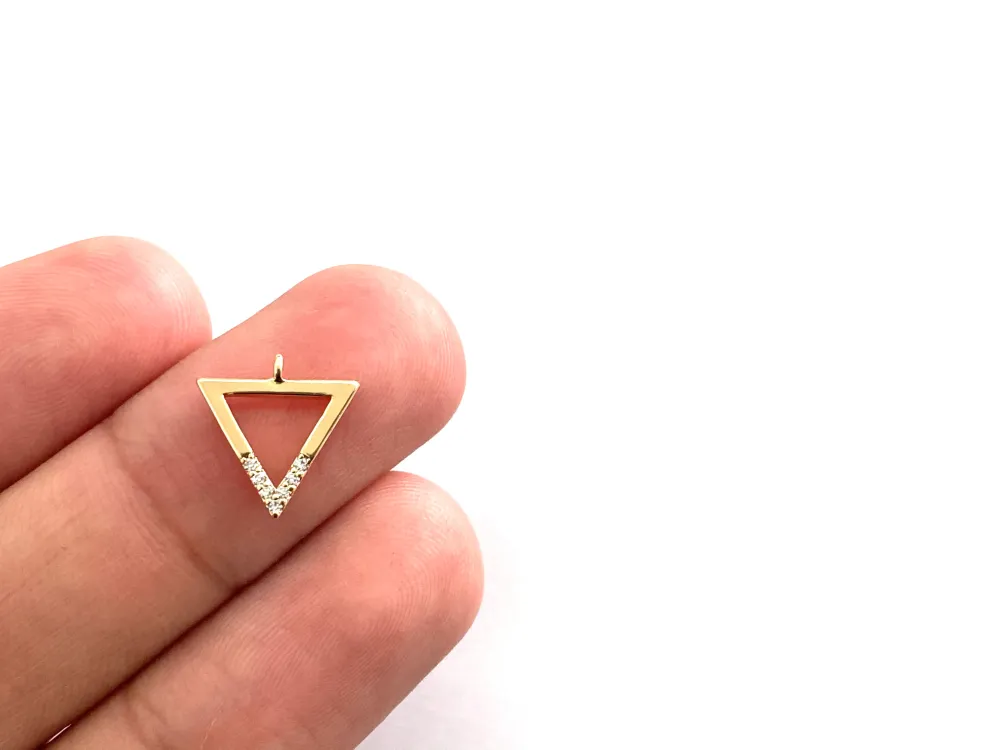 Iluminación Solar Triangulo, Enchapado Oro