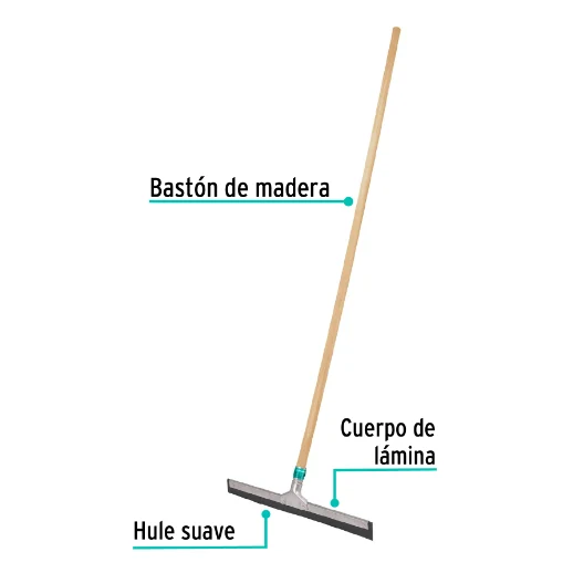 Jalador con base de acero, goma de hule, 40 cm Resistente la Intemperie