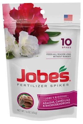 Comedero para raíces de azaleas, camelias y rododendros Jobe's Spikes, 16 oz