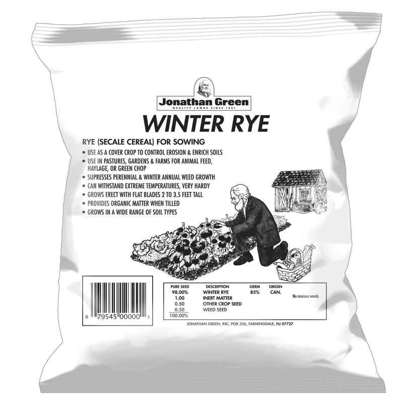Semillas de césped de centeno de invierno anual Jonathan Green para pleno sol, 5 lb