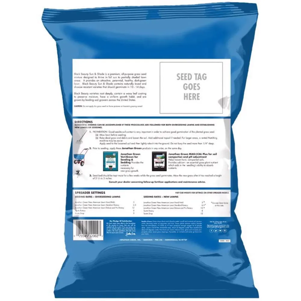 Semillas de césped para sol y sombra Black Beauty®, 15 lb Jonathan Green