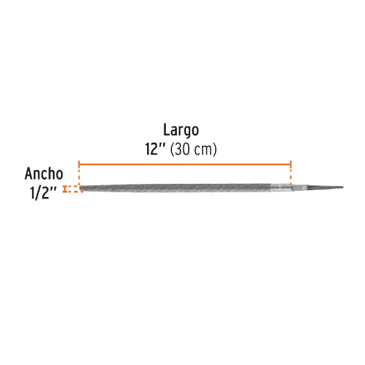 Lima redonda, bastarda, 12" | Fácil Instalación