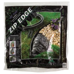 Borde de césped flexible de plástico negro Master Mark Zip Edge de 20 pies de largo y 4,5 pulgadas de alto