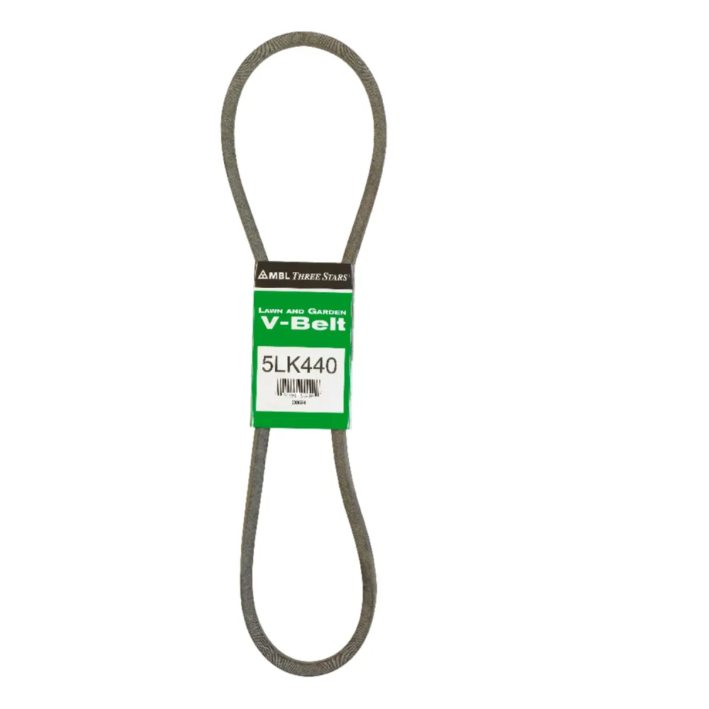 Correa trapezoidal estándar Mitsuboshi Super KB de 0,63 pulg. de ancho x 44 pulg. de largo para cortadoras de césped autop...