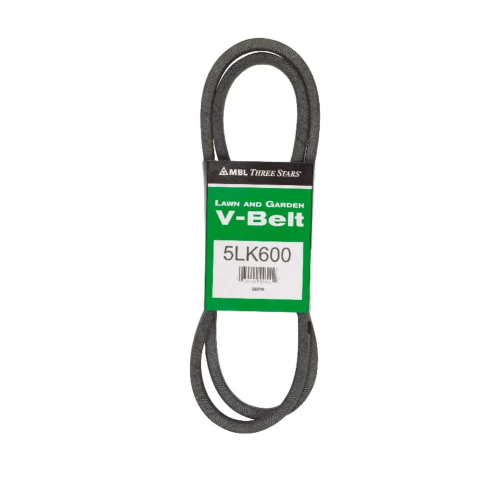 Correa trapezoidal estándar Mitsuboshi Super KB de 0,63 pulg. de ancho x 60 pulg. de largo para cortadoras de césped autop...
