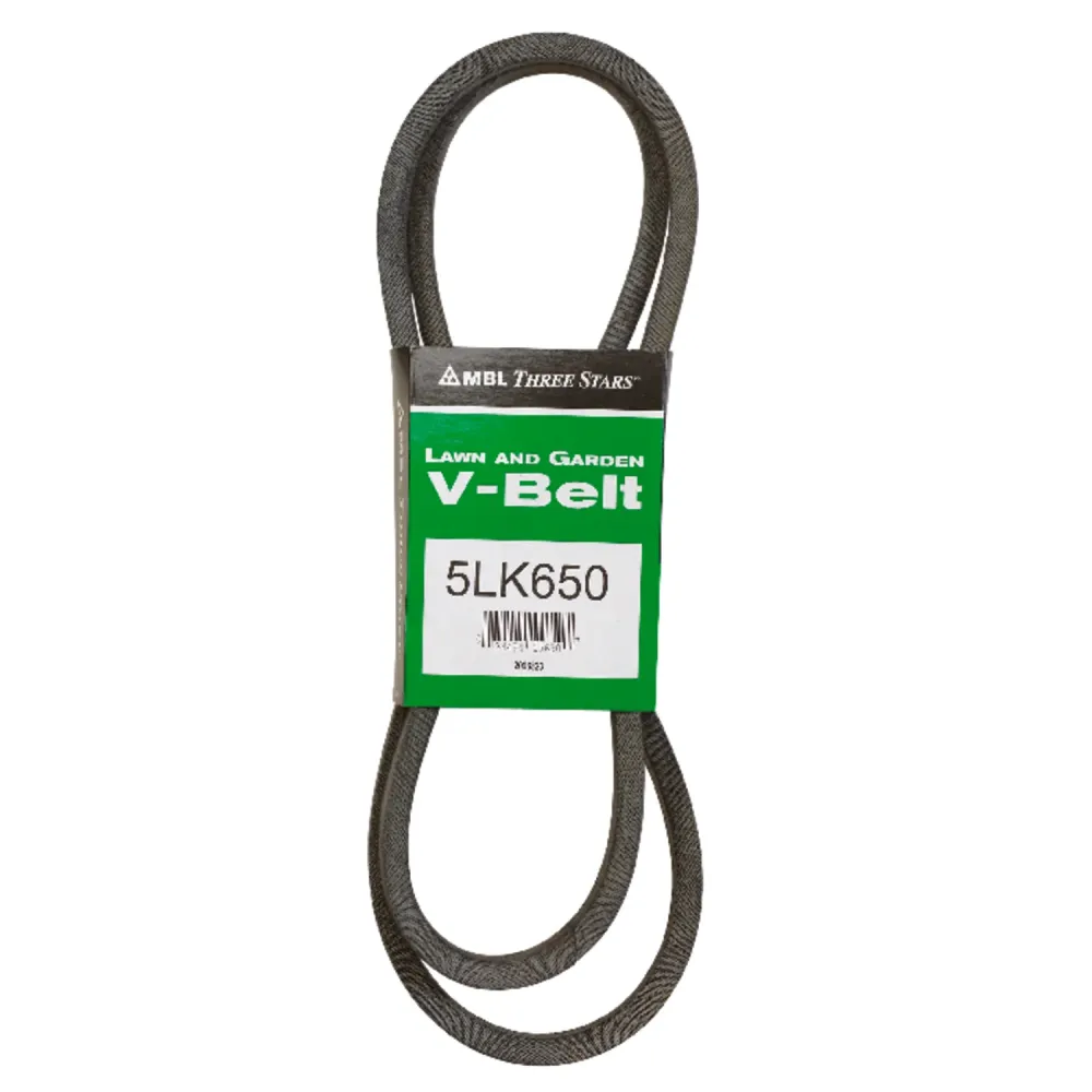 Correa trapezoidal estándar Mitsuboshi Super KB de 0,63 pulg. de ancho x 65 pulg. de largo para cortadoras de césped autop...