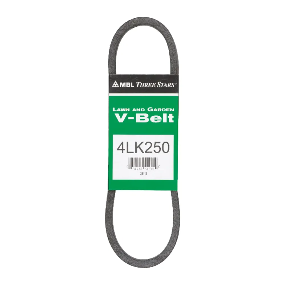Correa trapezoidal estándar Mitsuboshi Super KB de 0,5 pulg. de ancho x 25 pulg. de largo para cortadoras de césped autopr...
