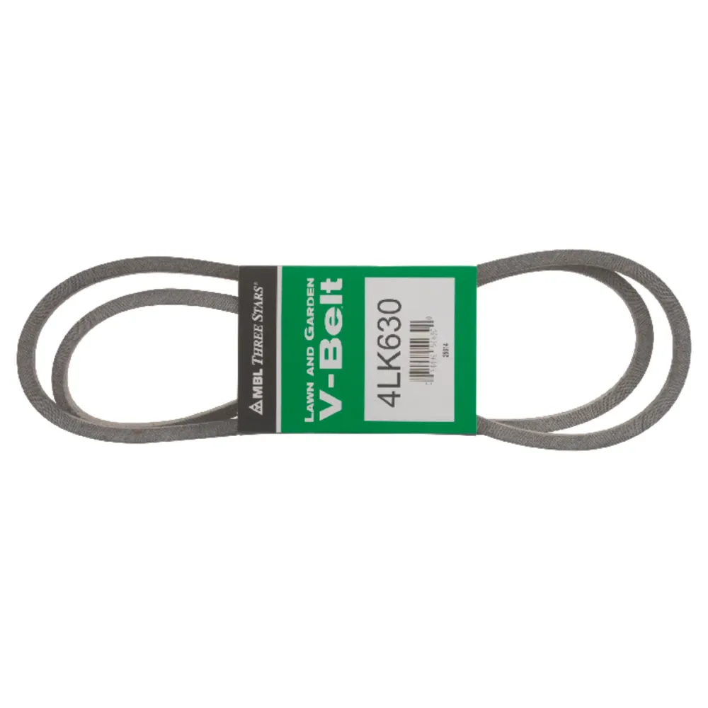 Correa trapezoidal estándar Mitsuboshi Super KB de 0,5 pulg. de ancho x 63 pulg. de largo para cortadoras de césped autopr...