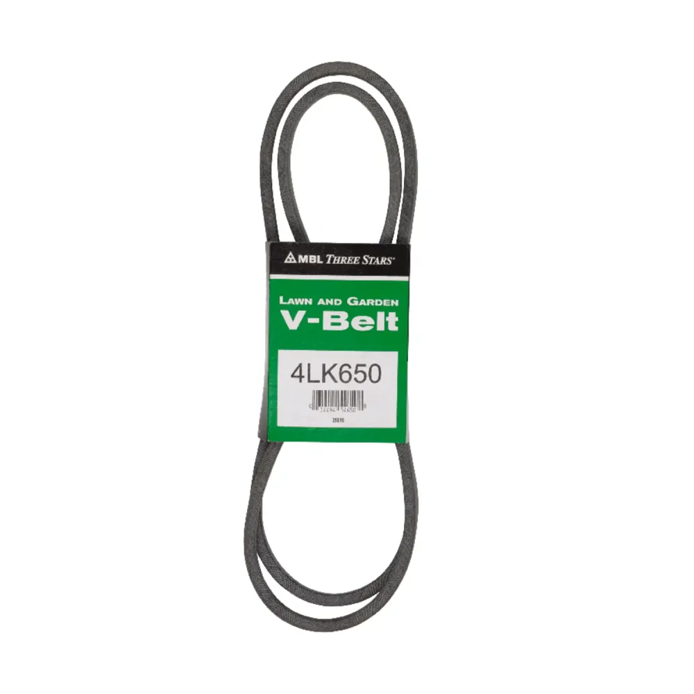 Correa trapezoidal estándar Mitsuboshi Super KB de 0,5 pulg. de ancho x 65 pulg. de largo para cortadoras de césped autopr...