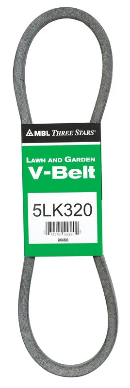 Correa trapezoidal Mitsuboshi Super KB 5LK320 de 0,63 pulg. de ancho x 32 pulg. de largo para cortadoras de césped autopro...