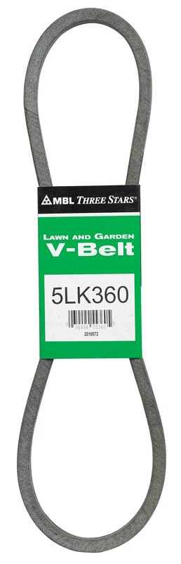 Correa trapezoidal Mitsuboshi Super KB 5LK360 de 0,63 pulg. de ancho x 36 pulg. de largo para cortadoras de césped autopro...