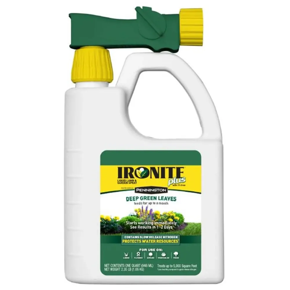 Fertilizante de nitrógeno de liberación lenta Pennington Ironite para césped de todo tipo de césped (5000 pies cuadrados)