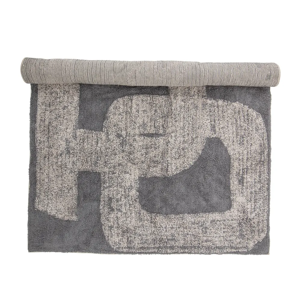 Premium de Exterior Alfombra Bloomingville Addo, gris, algodón