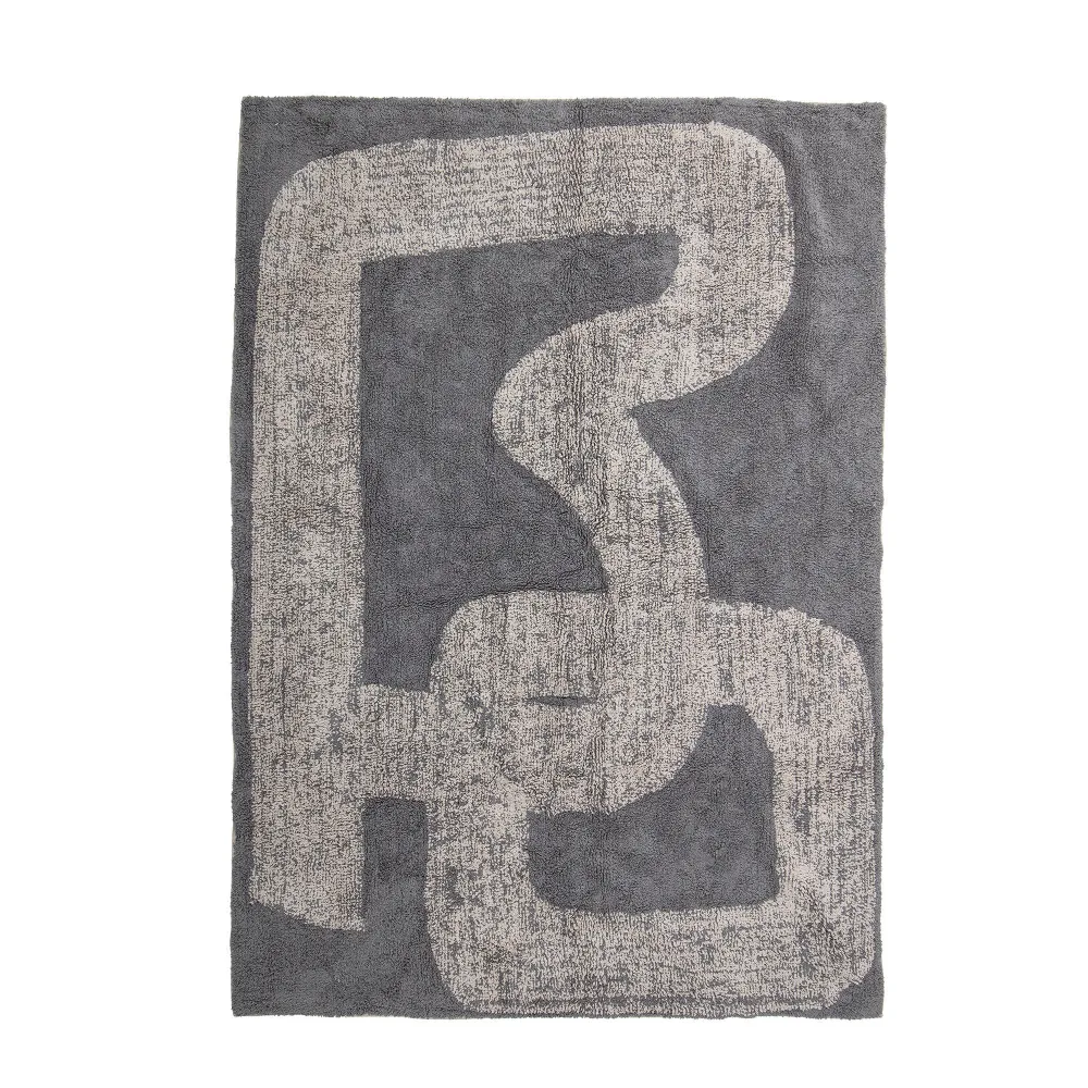 Premium de Exterior Alfombra Bloomingville Addo, gris, algodón