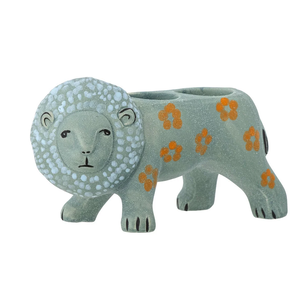 Profesional para Jardín Bloomingville Leander Votive, Azul, Gres