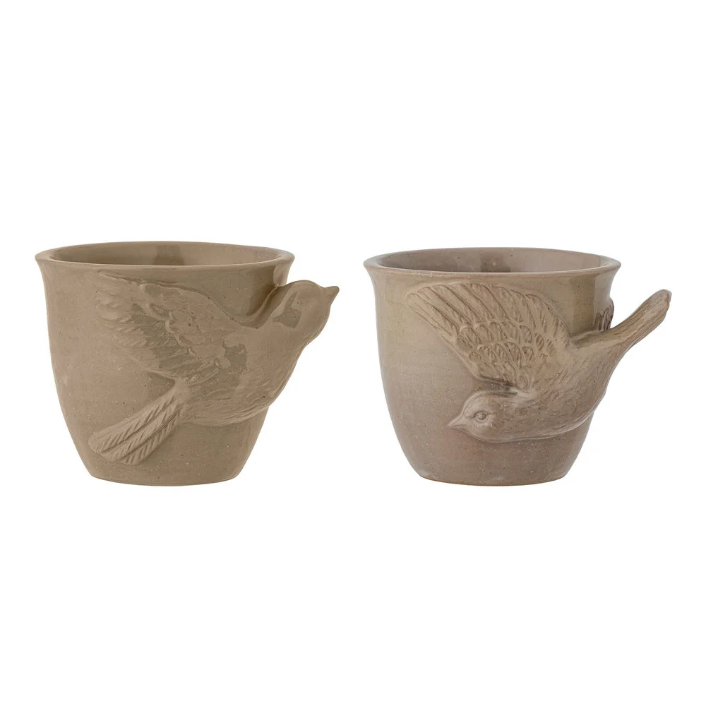 Profesional para Jardín Bloomingville Taza Bealu, Marrón, Gres