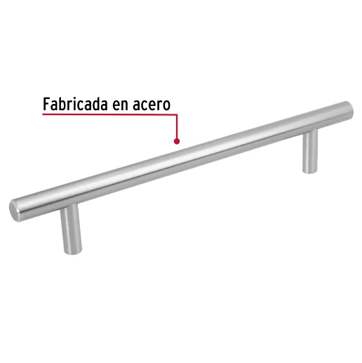 Profesional para Jardín Jaladera, niquel satinado, estilo Cilindro, 160 mm