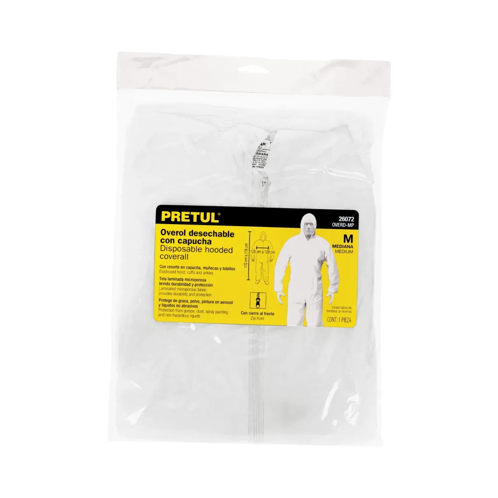Profesional para Jardín Overol desechable, talla M, Pretul