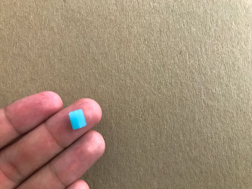 Rectángulo, Beads, Cristal - Impermeable y UV Resistente Azul