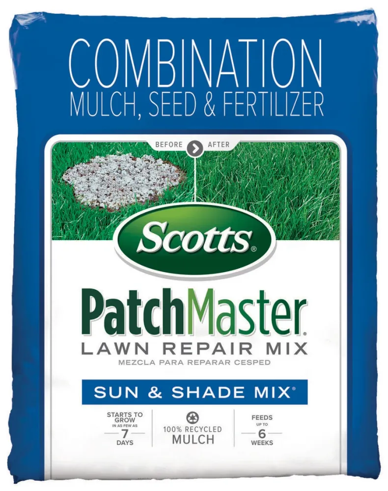 Mezcla reparadora de césped para sol y sombra Patchmaster de Scott'S 14905, 4,75 lb, 2-0-0,8 Scotts