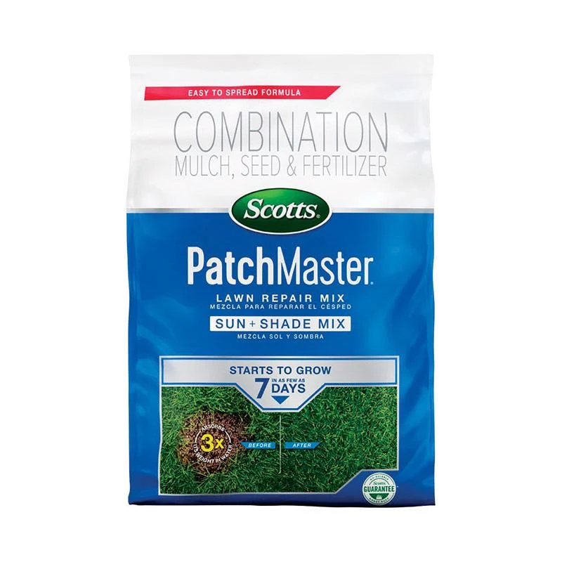 Mezcla reparadora de césped para sol y sombra Patchmaster de Scott'S 14905, 4,75 lb, 2-0-0,8 Scotts