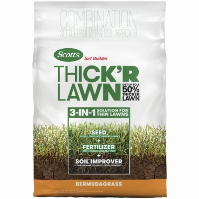 Mezcla de semillas de césped Bermuda Scotts Turf Builder Thick'R Lawn, 40 lb.
