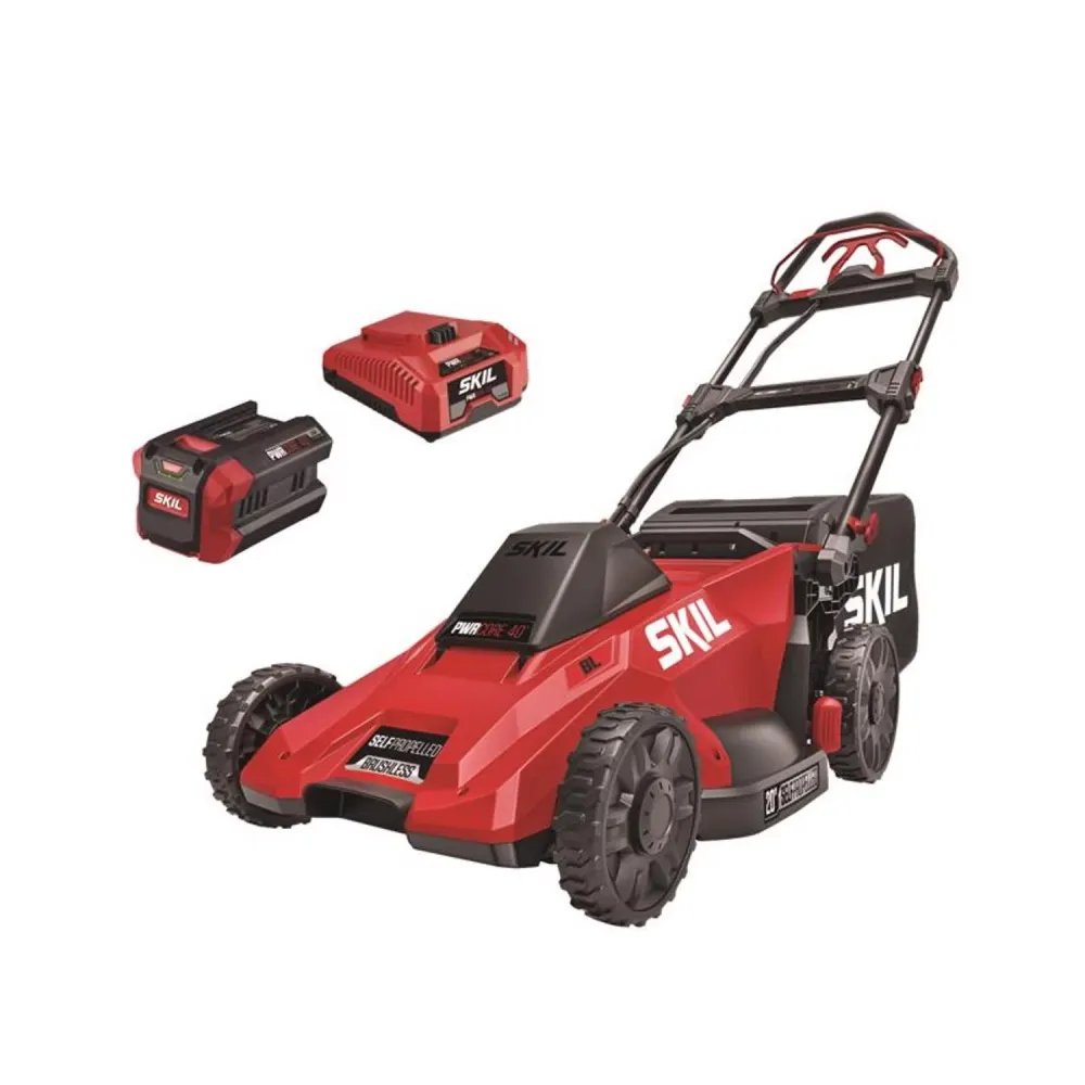 Kit de cortacésped autopropulsado baterí SKIL PWR CORE 40 SM4910C-11 de 20 pulgadas y 40 V (baterí y cargador)